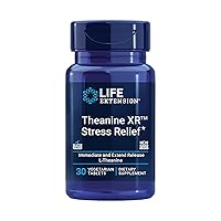 Life Extension Theanine XR™ Stress Relief – L-Theanine – Promotes a Calm Response to Daytime Stress – Non-GMO, Gluten-Free, Vegetarian – 30 Tablets