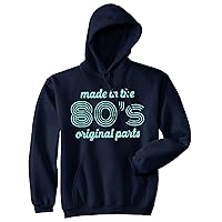 Crazy Dog T-Shirts Made In The 80s Original Parts Unisex Hoodie Funny Age Birthday Decade Graphic Sweatshirt