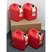 5 Gallon Gas Can, 4 Pack, Spill Proof Fuel Container - New! - Clean! - Boxed!