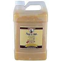 HOWARD - Feed-N-Wax Wood Polish: Enhance, Protect, and Restore with Natural Ingredients. Safe for Furniture, Trim, and Woodwork. Size: 128 Fl Oz, Orange