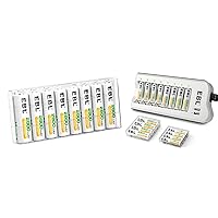 EBL Independent Battery Charger with 24 AA & AAA Rechargeable Batteries Combo
