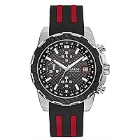 GUESS Mens Chronograph Quartz Watch with Silicone Strap W1047G1