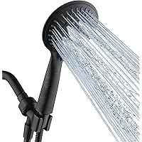 BRIGHT SHOWERS 9 Spray Settings Shower Head with Handheld High Pressure Oil-Rubbed Bronze Hand Held Showerhead with 60 Inch Stainless Steel Hose and Adjustable Overhead Bracket