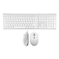 Macally USB C Wired Mouse and an Ultra Slim USB C Wired Keyboard, Simplistic Accessories for New MacBooks