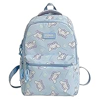 Cartoon Cinnamoroll All Over Print Casual Backpack Laptop Backpack Travel Hiking Rucksack Daypack Blue