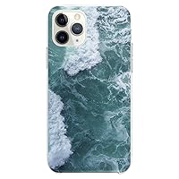 TPU Case Compatible with iPhone 15 14 13 12 11 Pro Max Plus Mini Xs Xr X 8+ 7 6 5 SE Nature Cute Flexible Silicone Ocean Waves Design Slim fit Aqua Cool Sea Water Foam Print Clear Woman Summer