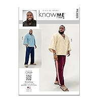 Know Me Men's Oversized Top, Hoodie and Wide Leg Pants Sewing Pattern Kit, Design Code ME2025, Sizes 44-46-48-50-52