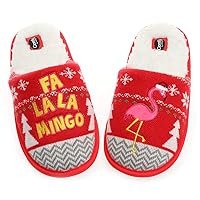 Millffy Unisex Flamingo Slippers Women's Fuzzy Plush Cozy Christmas House Shoes for Indoor Outdoor Man's Knitted Slippers