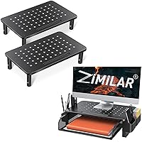 Zimilar 2 Pack Monitor Stand Riser Monitor Stand Riser with Drawer