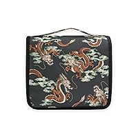 Japanese Dragon Hanging Toiletry Bag Toiletry Travel Organizer for Women Toiletries Portable Makeup Organizer Cosmetic Bag Pouch Bathroom Bags with Sturdy