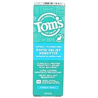 Natural Rapid Relief Sensitive Fluoride Free Toothpaste - Fresh Mint, 4 Ounce