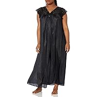 Shadowline Women's Plus-Size Silhouette 53 Inch Short Cap Sleeve Long Gown