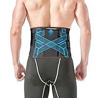 Back Brace for Lower Back Pain Relief, back support belt, Sciatica, Scoliosis, Herniated Disc, Adjustable Men & Women lumbar support, With detachable steel plate support (Black, X-Large)