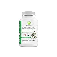 Quinine Cinchona Bark Extract Herbal Supplement for Gastrointestinal and Oral Support, Boosting Immune System, Leg Cramping Relief, Muscle Cramps - All-Natural 500 mg Per Capsule – 120 Veggie Capsules