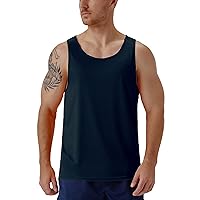 CQC Mens Sleeveless Shirts Gym Workout Running Quick Dry Tank Top Beach Swim Muscle Sports Shirt