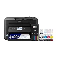 Epson EcoTank ET-4850 Wireless All-in-One Cartridge-Free Supertank Printer with Scanner, Copier, Fax, ADF and Ethernet – The Perfect Printer Office - Black