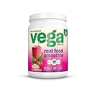 Vega Real Food Smoothie, Wildberry Bliss - Vegan Protein Powder, 20g Plant Based, No Blender Required, Gluten Free, Non GMO, Pea Protein for Women and Men, 1.30 lbs (Packaging May Vary)