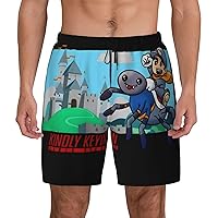 Kindly Keyin Mens Casual Swim Trunks Board Shorts Surf Board Shorts Quick Dry with Mesh Lining Drawstring Swimsuit