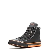 FOOTWEAR Men's Nathan Leather Motorcycle Casual Sneaker Vulcanized