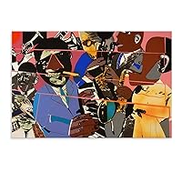Romare Bearden, A Famous American Painter, Oil Painting Collage Art Poster (3) Canvas Poster Wall Art Decor Print Picture Paintings for Living Room Bedroom Decoration Unframe-style 12x08inch(30x20cm)
