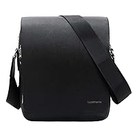 Leathario Men's Leather Shoulder Bag Crossbody Bag For Men Small Messenger For Work Business Satchel Travel