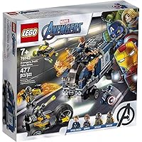 LEGO Marvel Avengers Truck Take-Down 76143 Captain America and Hawkeye Superhero Action, Cool Minifigures and Vehicles (477 Pieces)