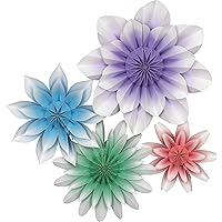 Teacher Created Resources Floral Bloom Paper Flowers Premade Decorations for Party Photo Backdrops, Classrooms Walls, Showers and Birthday Celebrations (TCR8544)