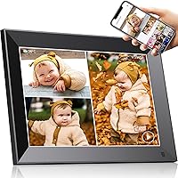 Digital Photo Frame 10.1 inch, Electronic Picture Frame WiFi with APP, Smart Electric Video Photo Frame Slideshow with Email, 1280x800 IPS FHD Uploadable Digital Picture Frames Cloud Storage