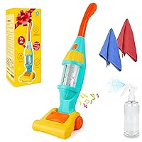 Kids Vacuum Cleaner Toy Set, Toy Vacuum Cleaner With Light Realistic Sounds & Whirling Stars, Pretend Role Play Household House Keeping Cleaning Play Set Learning Toys For Kids Toddlers Girls Boys Toy