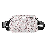ALAZA Baseball in The Shape Of A Heart Belt Bag Waist Pack Pouch Crossbody Bag with Adjustable Strap for Men Women College Hiking Running Workout Travel