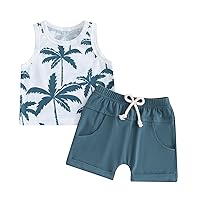 Infant Toddler Baby Boy Summer Clothes No One Likes A Shady Beach Tank Top and Beach Shorts Summer Outfit Sets