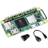Basic Kit with Pre Soldered Header Raspberry Pi Zero 2 W and Mini HDMI to HDMI Adapter and Micro USB OTG Cable, Five Times Faster, Quad-core ARM Processor