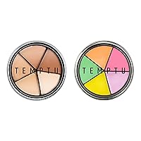 TEMPTU S/B Silicone-Based Color Wheel | 5 Shades For Weightless Coverage, Perfect and Even Out | Multi-use, Can Be Applied With Brush, Sponge, or Fingertips
