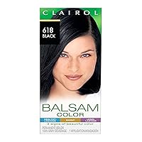 Clairol Balsam Permanent Hair Dye, 618 Black Hair Color, 1 Count