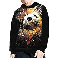 Boys Girls Fleece Hoodies Plush Pullover Hoodie Casual Hooded Sweatshirts with Pocket for Age 6-16 Kids