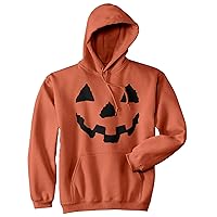 Crazy Dog T-Shirts Unisex Pumpkin Face Hoodie Funny Jack-O-Lantern Halloween Hooded Sweatshirt