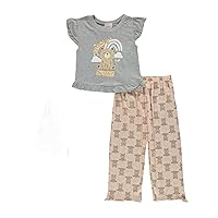 Girls' 3-Piece Pajamas Set - gray multi, 3t