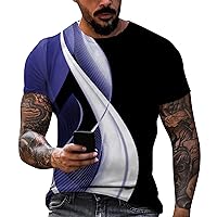 T-Shirts Shirts for Men 3D Print Summer Comfy Daily Casual Shirts Short Sleeve Crewneck Lightweight Sweatshirts