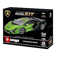 Burago, Model Kit Lamborghini Sian FKP 37, scale 1:18, color green, the cast of metal