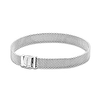 Pandora Reflexions Mesh Bracelet - Sterling Silver Charm Bracelet for Women - Compatible Reflexions Charms - Features Sterling Silver