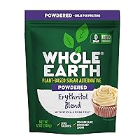 Whole Earth Powdered Erythritol Plant-Based Confectioner's Sugar Alternative, 12 Ounce Resealable Bag