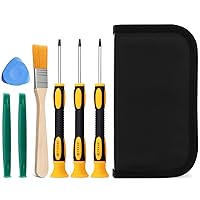 Fosmon Game Controller 7 Pieces Tool Repair Kit, T6 T8 T10 Screwdriver Set Compatible with Xbox 360, Xbox One Controller and Console, Xbox Series S/X Controller and Console, PS3, PS4 and PS5 Console