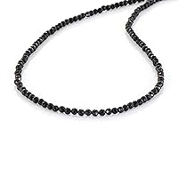 Black Spinel Necklace Handmade Jewelry for Women 925 Silver Chain, Stone, Spinel