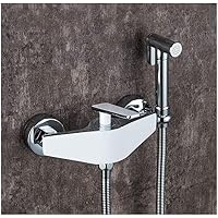 Bath Shower Systems Bidet Faucets, Wall Mounted Bathroom Shower Tap Bidet Toilet Sprayer Bidet Toilet Washer Mixer Faucet