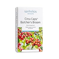 Sanhelios Circu Caps High Potency Butcher's Broom Dried Extract 33mg & Rosemary Oil - Herbal Support Supplement for Healthy Blood Flow, Veins & Circulation in Legs - 48 Softgel Capsules