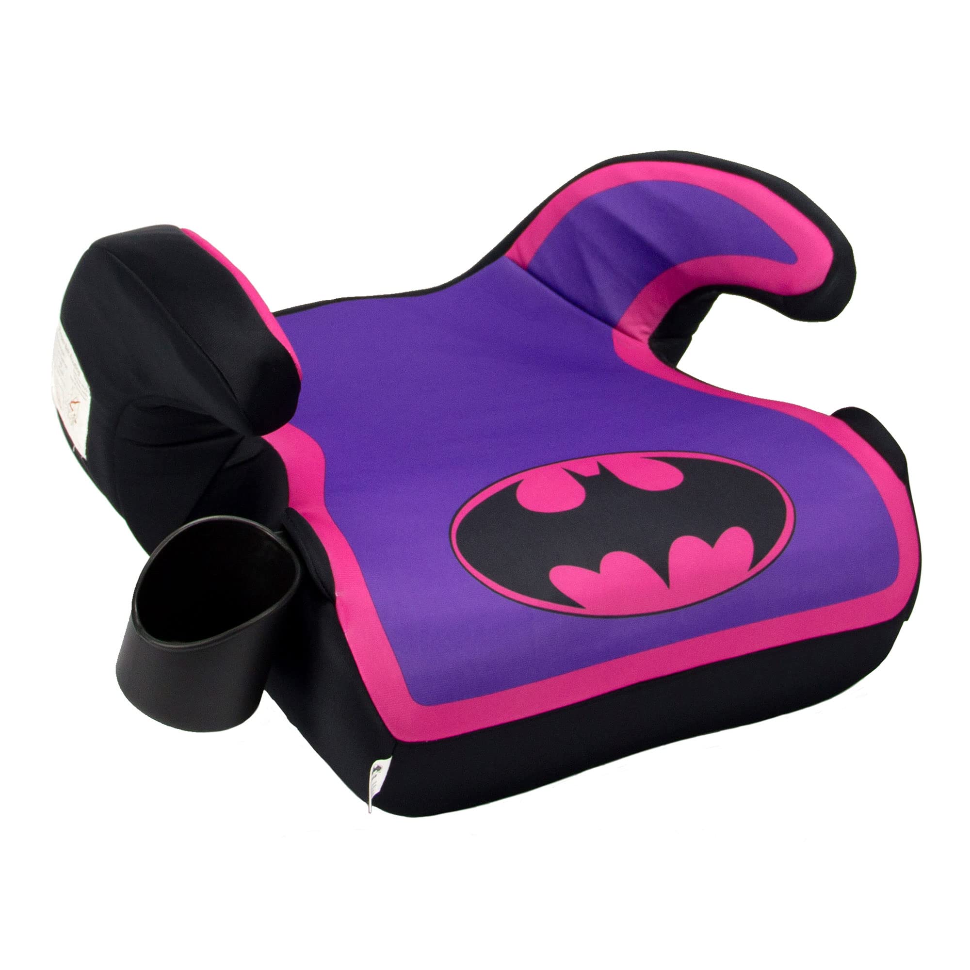 KidsEmbrace DC Comics Batgirl Backless Booster Car Seat with Seatbelt Positioning Clip, Purple and Pink