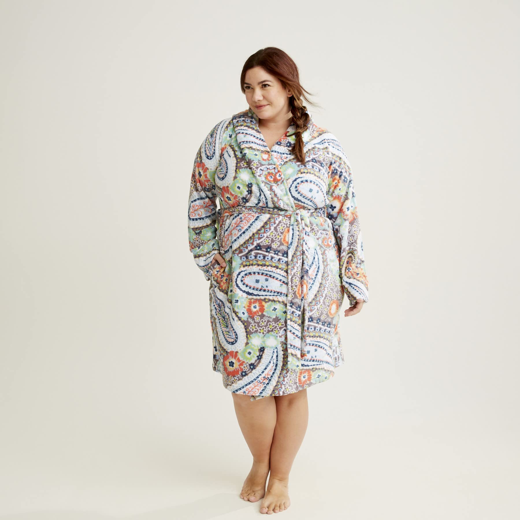 Vera Bradley Lightweight Fleece Robe (Extended Size Range)