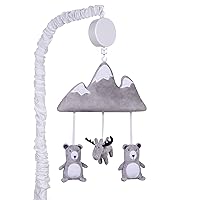 Trend Lab Forest Mountain Baby Crib Mobile with Music, Crib Mobile Arm Fits Standard Crib Rails
