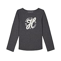 Tommy Hilfiger Girls' Long Sleeve Flip Sequins Graphic T-Shirt