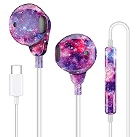 Coolden USB C Wired In-Ear Headphone,Type-C Colorful Earphones with Microphone & Volume Control, HIFI Stereo Sound Noise Cancelling Earbuds Compatible with Samsung Galaxy S23 Ultra/S22 Ultra/S23 +/S22